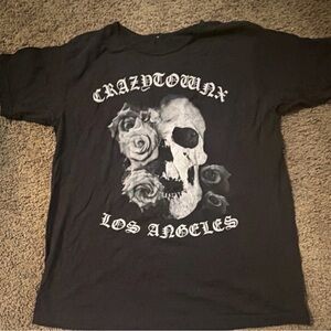 Unlisted Black Graphic Skull & Roses Kids Tee